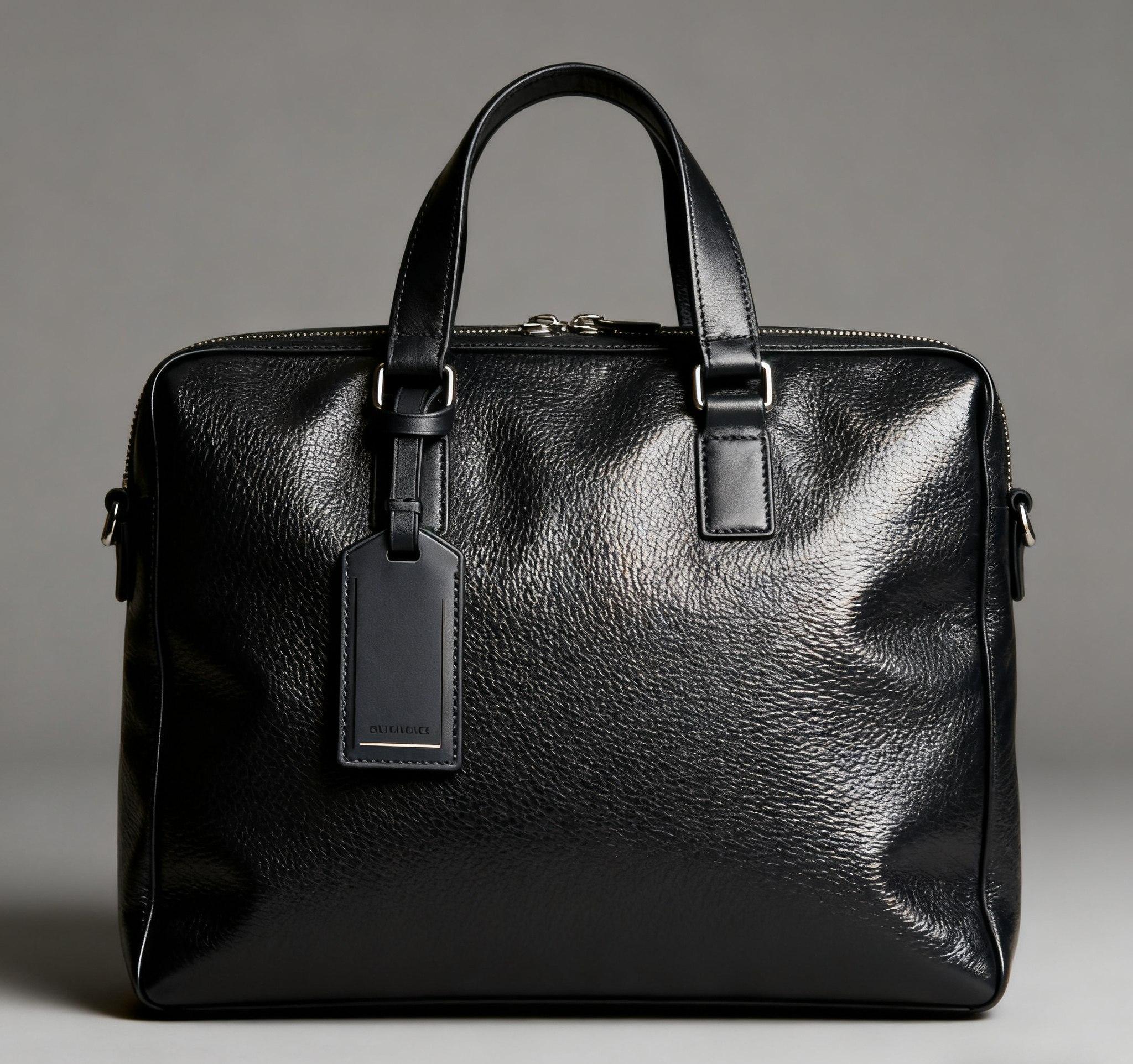 Bag label showcasing durability and style